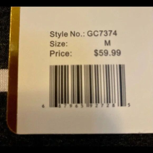 Shark Bite Hem Striped Long Sleeve Midi Dress by Emily Stacy Medium and Large - Picture 11 of 11